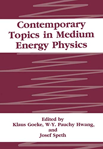 Contemporary Topics in Medium Energy Physics