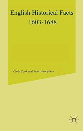 English Historical Facts, 1603-1688