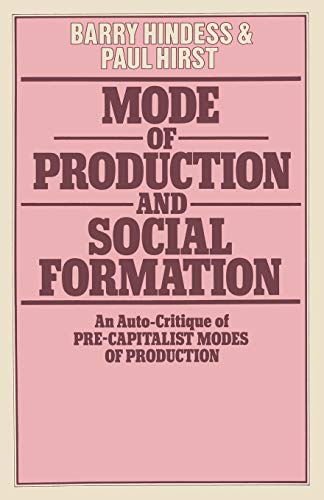 Mode of Production and Social Formation
