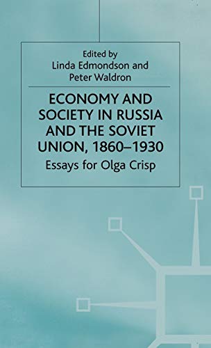 Economy and Society in Russia and the Soviet Union 1860-1930