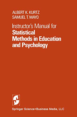 Instructor S Manual for Statistical Methods in Education and Psychology