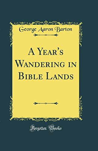 A Year's Wandering in Bible Lands (Classic Reprint)