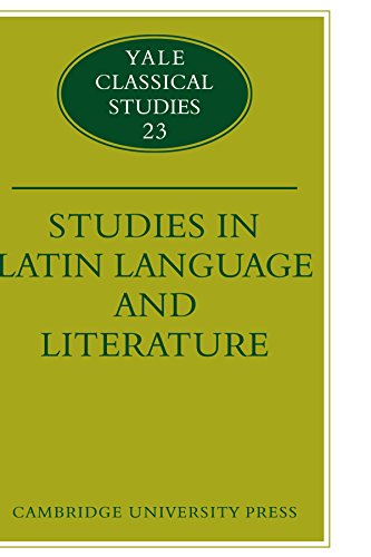 Studies in Latin Language and Literature
