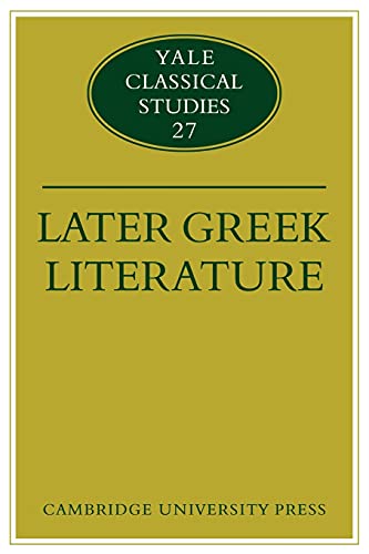 Later Greek Literature