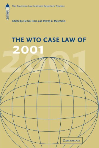 The Wto Case Law of 2001