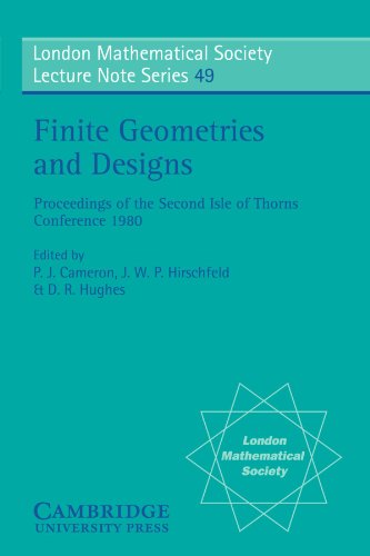 Finite Geometries and Designs