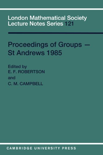 Proceedings of Groups-St. Andrews, 1985