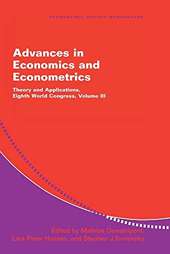Advances in Economics and Econometrics