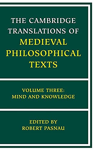 The Cambridge Translations of Medieval Philosophical             Texts