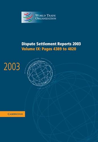Dispute Settlement Reports 2003