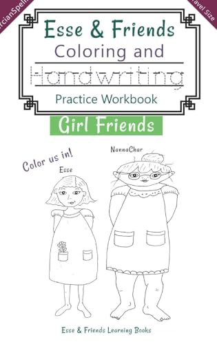 Esse & Friends Coloring and Handwriting Practice Workbook Girl Friends