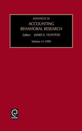Advances in Accounting Behavioral Research