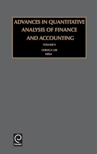Advances in Quantitative Analysis of Finance and Accounting