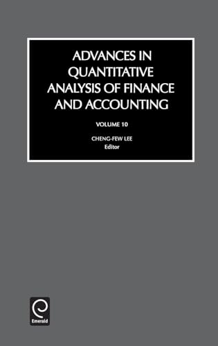 Advances in Quantitive Analysis of Finance and Accounting