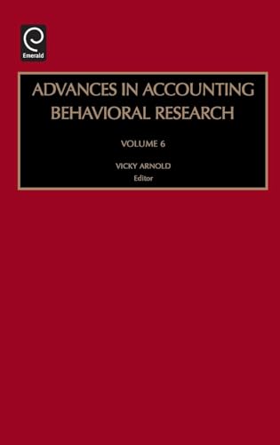Advances in Accounting Behavioral Research