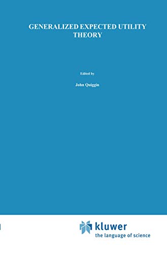 Generalized Expected Utility Theory