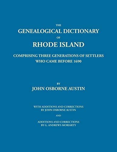 Genealogical Dictionary of Rhode Island