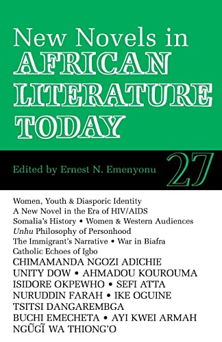 Alt 27 New Novels in African Literature Today