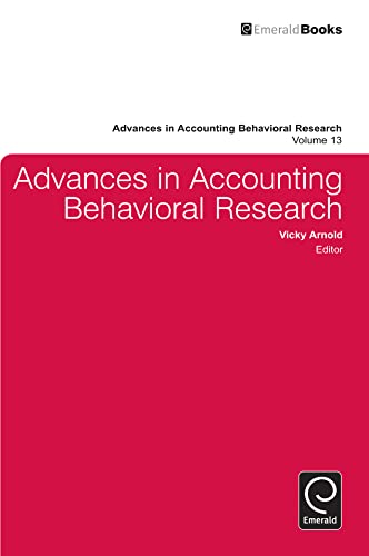 Advances in Accounting Behavioral Research