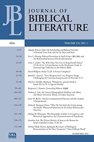 Journal of Biblical Literature 135.1 (2016)