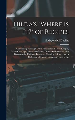 Hilda's 'where is it?' of Recipes