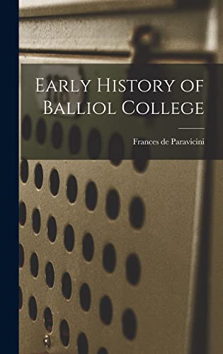 Early History of Balliol College