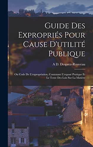 Guide Des Expropriés Pour Cause D'utilité Publique