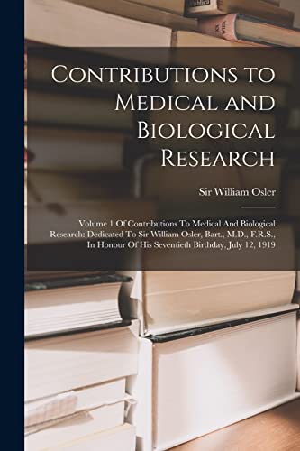 Contributions to Medical and Biological Research