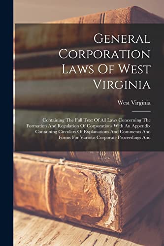 General Corporation Laws Of West Virginia
