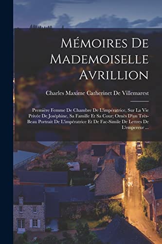 Mémoires De Mademoiselle Avrillion