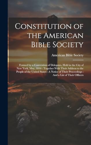 Constitution of the American Bible Society