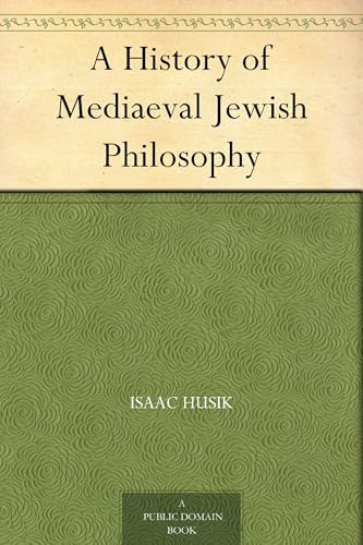 A History of Mediaeval Jewish Philosophy