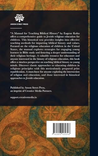 A Manual for Teaching Biblical History