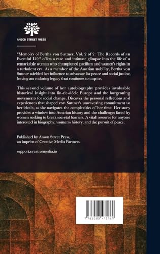 Memoirs of Bertha Von Suttner