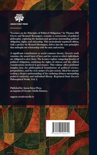 Lectures on the Principles of Political Obligation