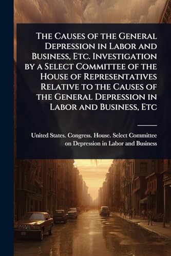 The Causes of the General Depression in Labor and Business, Etc. Investigation by a Select Committee of the House of Representatives Relative to the Causes of the General Depression in Labor and Business, Etc