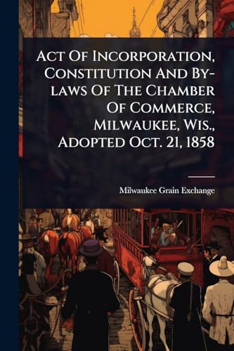 Act Of Incorporation, Constitution And By-laws Of The Chamber Of Commerce, Milwaukee, Wis., Adopted Oct. 21, 1858