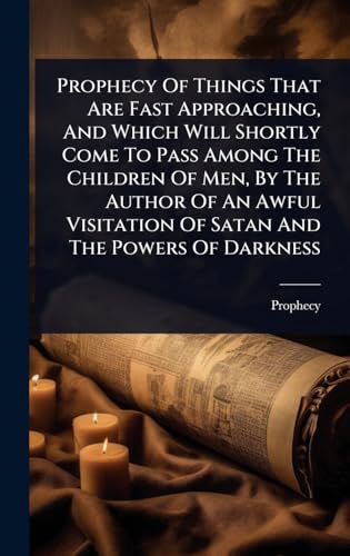 Prophecy Of Things That Are Fast Approaching, And Which Will Shortly Come To Pass Among The Children Of Men, By The Author Of An Awful Visitation Of Satan And The Powers Of Darkness