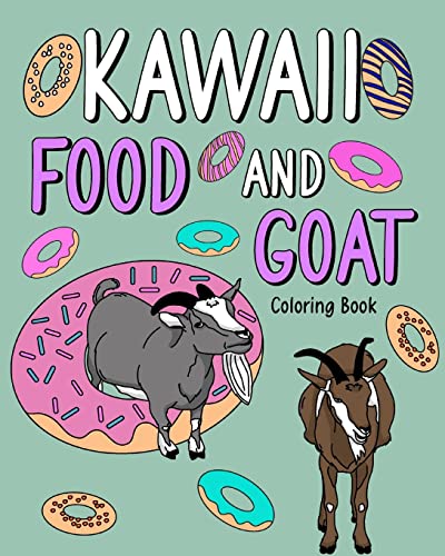 Kawaii Food and Goat Coloring Book