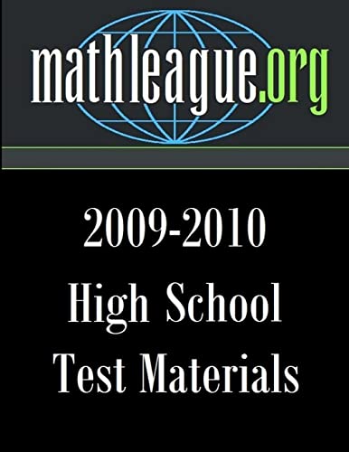 High School Test Materials 2009-2010