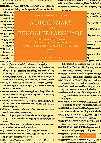 A Dictionary of the Bengalee Language - Volume 2