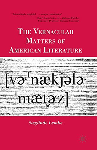 The Vernacular Matters of American Literature