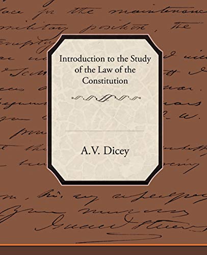 Introduction to the Study of the Law of the Constitution
