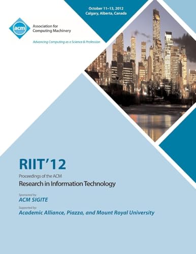 Riit 12 Proceedings of the ACM Research in Information Technology