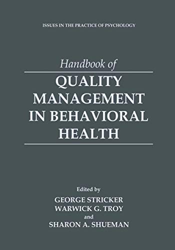 Handbook of Quality Management in Behavioral Health