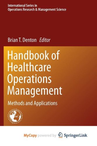 Handbook of Healthcare Operations Management