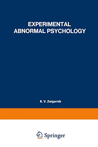 Experimental Abnormal Psychology