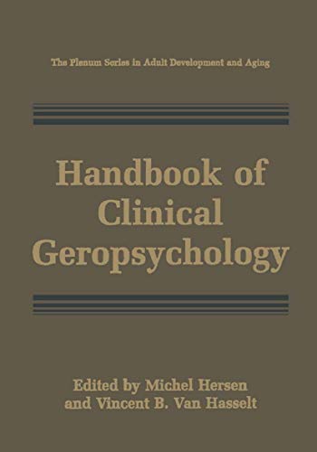 Handbook of Clinical Geropsychology