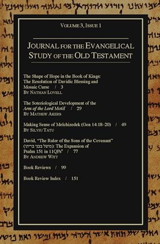 Journal for the Evangelical Study of the Old Testament, 3.1