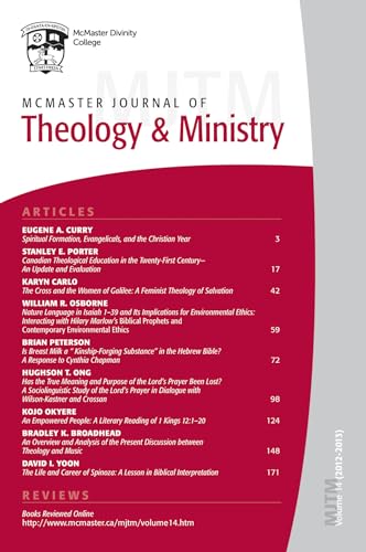 McMaster Journal of Theology and Ministry